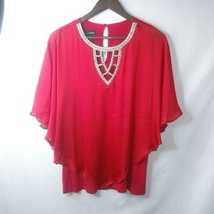 I.N. Studio XL Bling Romance Evening Top Plus